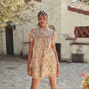 DOEN Liberty MINI BABYDOLL DRESS puff sleeve tunic